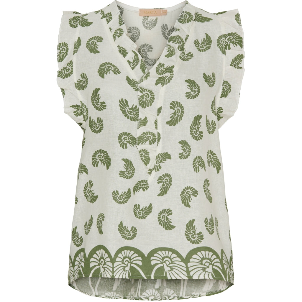 Marta Du Chateau Dame Top Mdcelke White Military