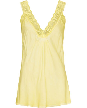 Marta Du Chateau Dame Top Med Blondekant 21336 Giallo Yellow