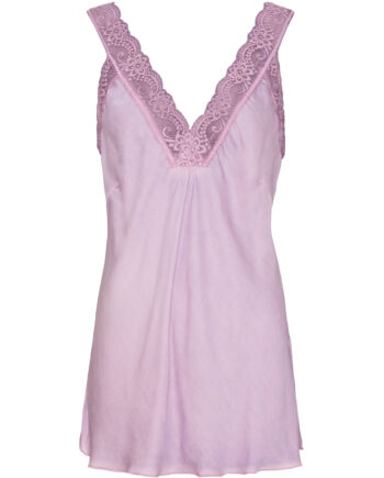 Marta Du Chateau Dame Top Med Blondekant 21336 Lavender