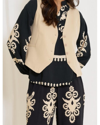 Marta Du Chateau Dame Vest Mdcvilde 81093 Beige