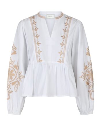 Neo Noir Bluse Ginia Emb Blouse Off White
