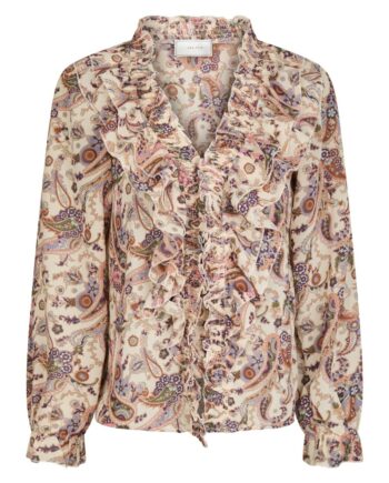 Neo Noir Bluse Ivey Art Paisely Blouse Creme