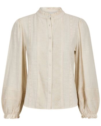 Neo Noir Bluse Marlowe Deco Blouse Ivory