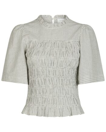 Neo Noir Bluse Possini Small Check Blouse Creme