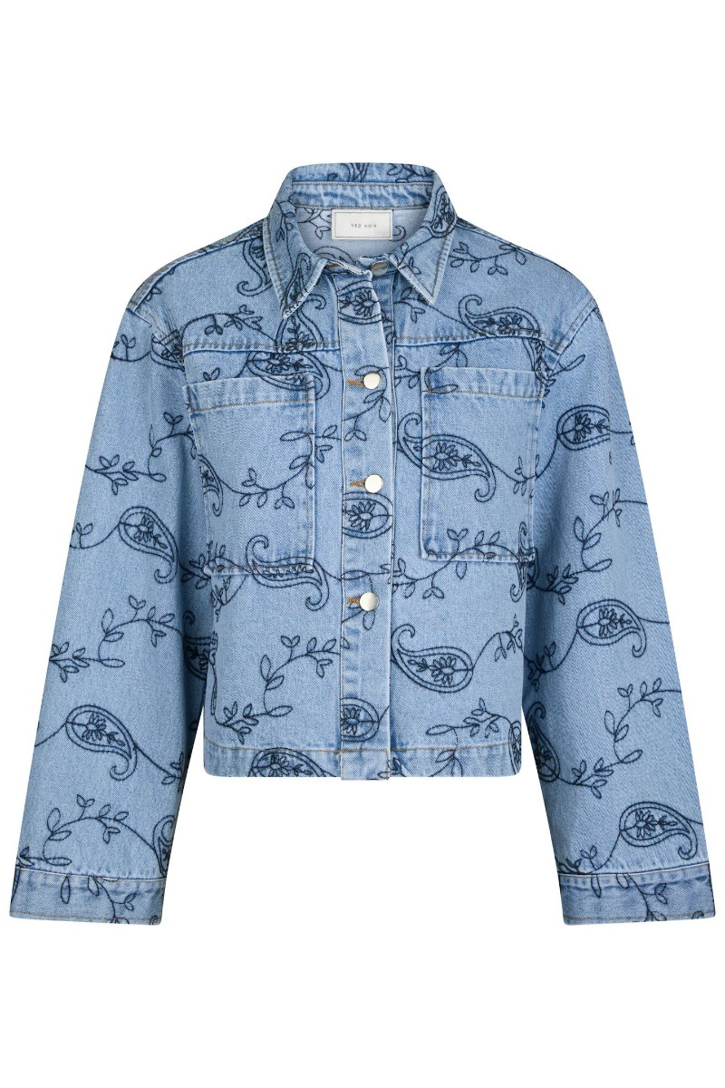 Neo Noir Jakke Emilia Embrodiery Jacket Blue