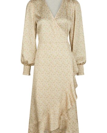 Neo Noir Kjole Eva Soft Floral Dress Dusty Yellow
