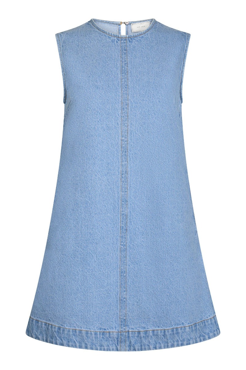 Neo Noir Kjole Livo Denim Dress Light Blue