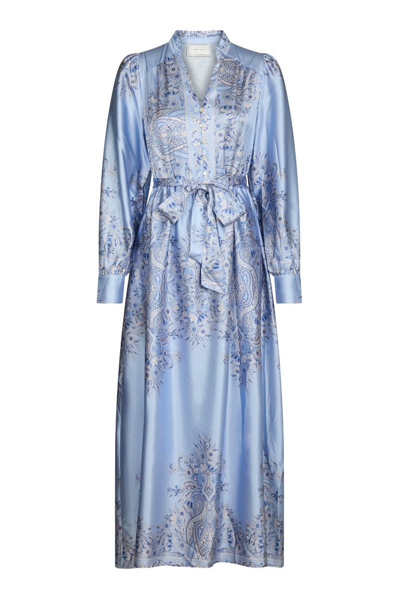 Neo Noir Kjole Nova Paisley Border Dress Light Blue