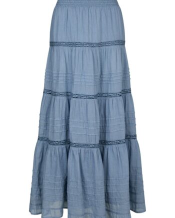 Neo Noir Nederdel Felicia   Voile Skirt Smoke Blue