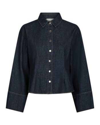 Neo Noir Skjorte Rosa Denim Shirt Dark Blue