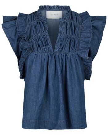 Neo Noir Top Jayla Denim Top Blue