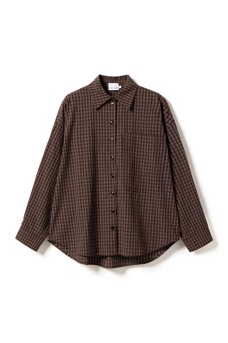 Noella Bluse Lisa Shirt Cari Brown Check