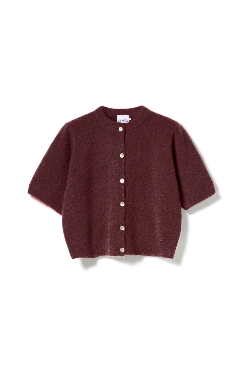 Noella Cardigan Kae Ss Knit Cardigan Rust
