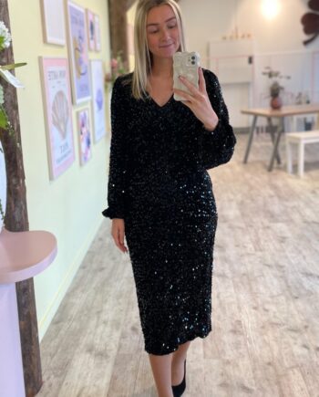 Noella Kjole Teagan Lg Dress Black