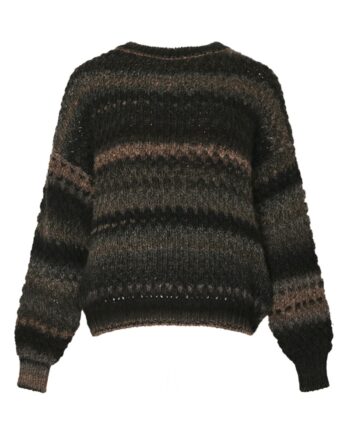 Noella Strik Gio Knit Sweater Brown Grey Mix