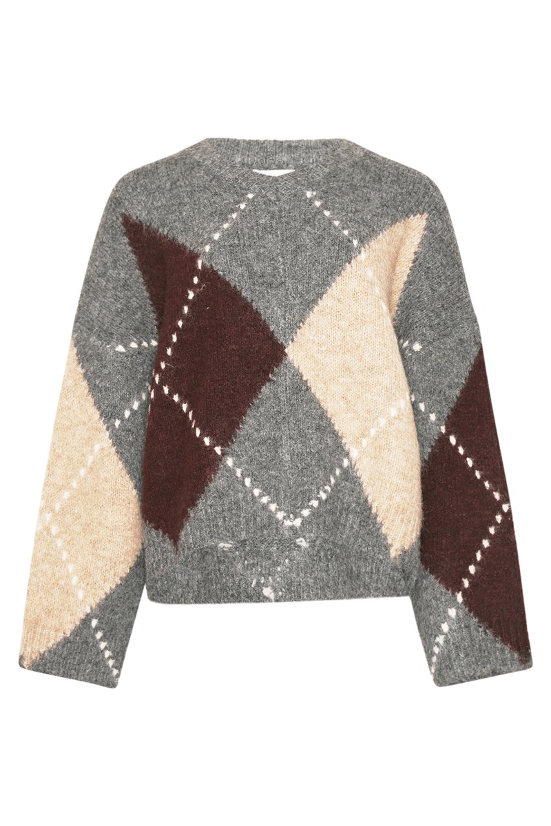 Noella Strik Lai Knit Medium Grey Melange