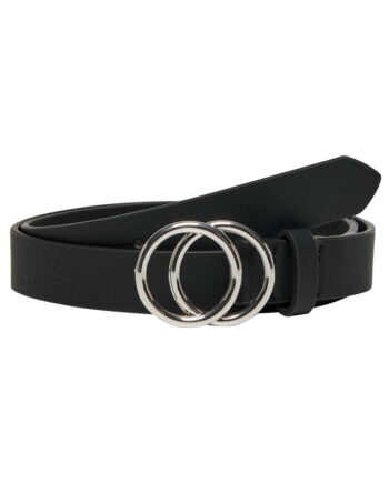 Only Dame Faux Læder Bælte Onlrasmi Black Shiny Silver Buckle
