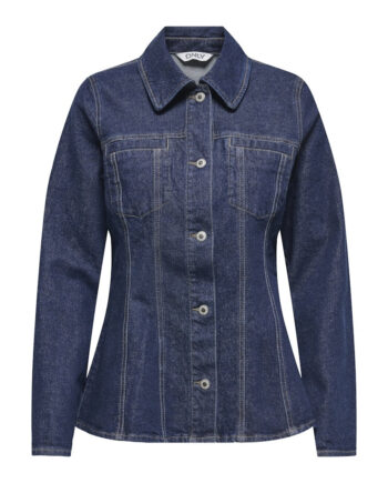 Only Dame Jakke Onlelle Dark Blue Denim Detail Rinse