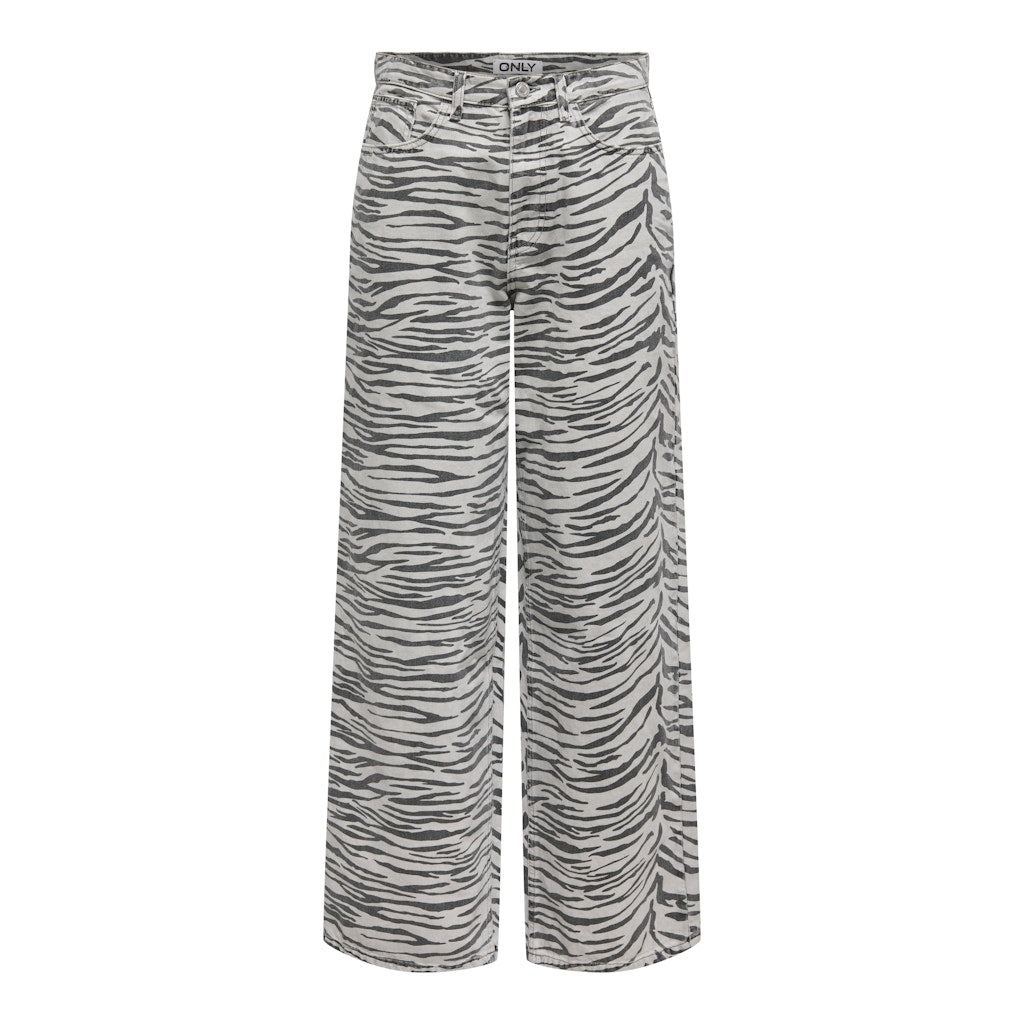 Only Dame Jeans Onlhope Light Grey Denim Zebra