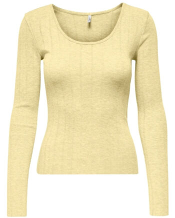 Only Dame Langærmet Top Onltenna Pastel Yellow