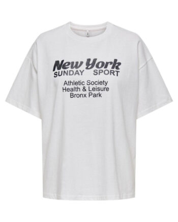 Only Dame  -shirt Onlcassie Bright White New York   Labels Brooklyn