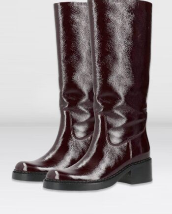 Phenumb Støvler Exposed Long   Dark Bordo Patent