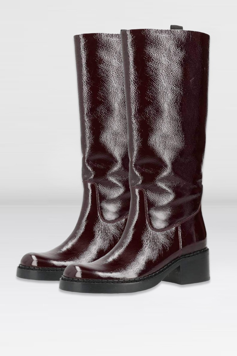 Phenumb Støvler Exposed Long Dark Bordo Patent