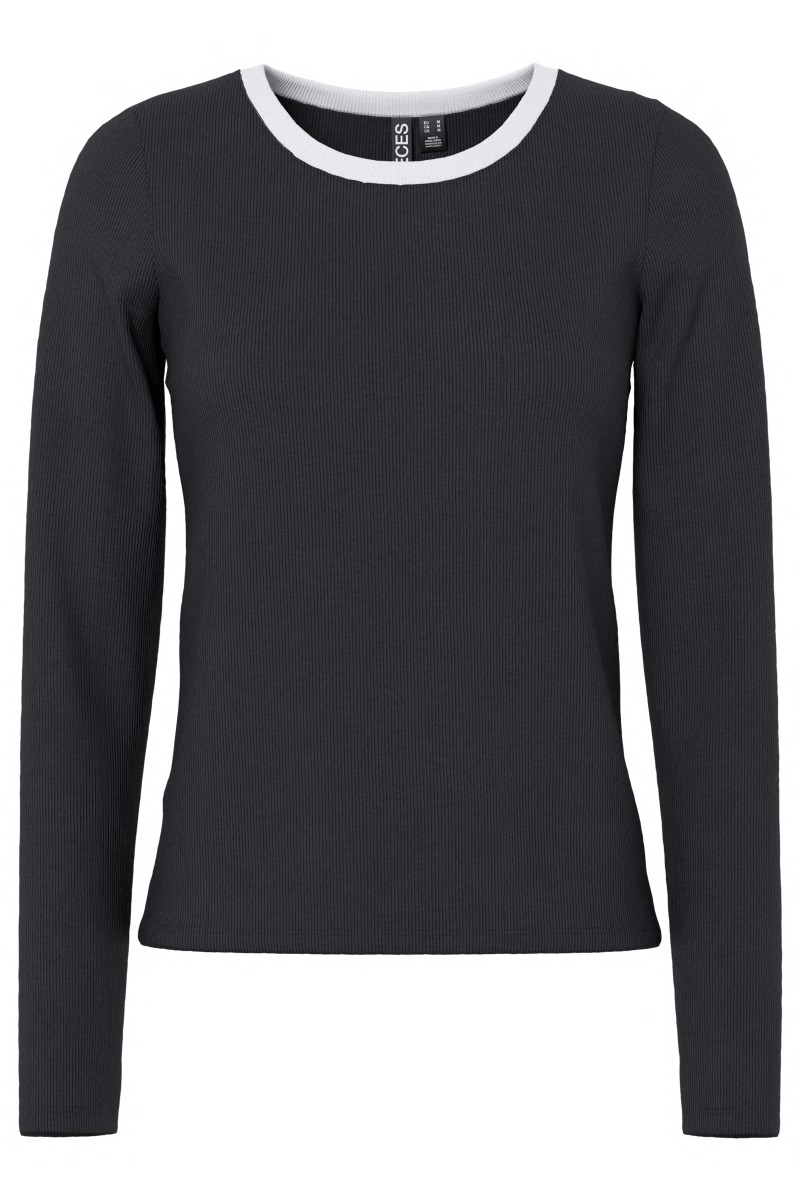 Pieces Bluse May Ls Top Black