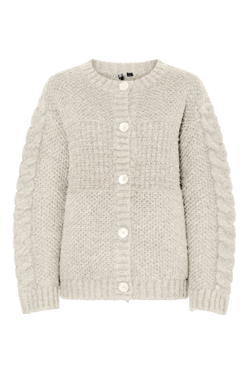 Pieces Cardigan Jacinthe Ls -neck Knit Cardigan Birch