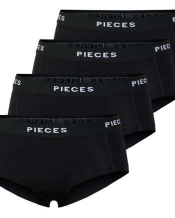 Pieces Dame Hipsters Pclogo Lady  -pack Black
