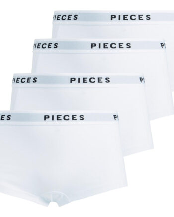 Pieces Dame Hipsters Pclogo Lady  -pack Bright White
