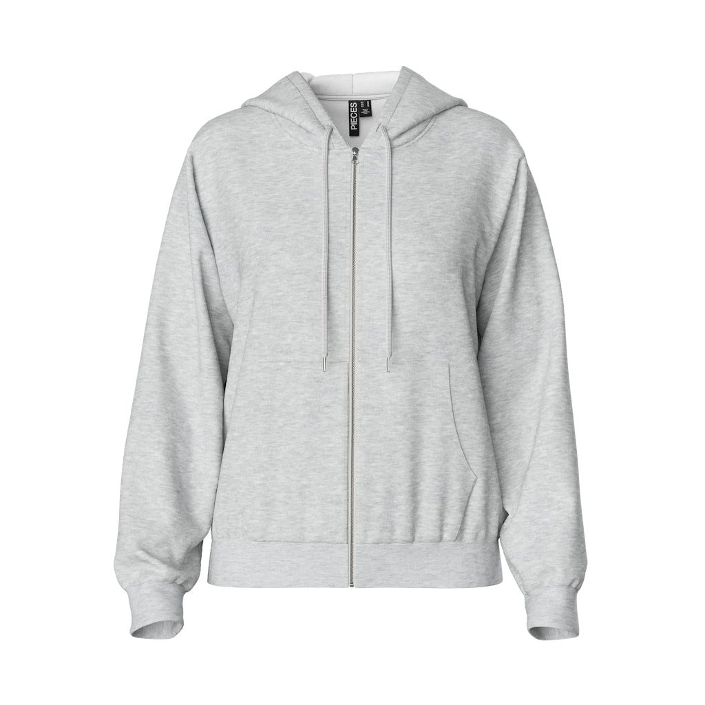 Pieces Dame Hoodie Pcchilli Light Grey Melange