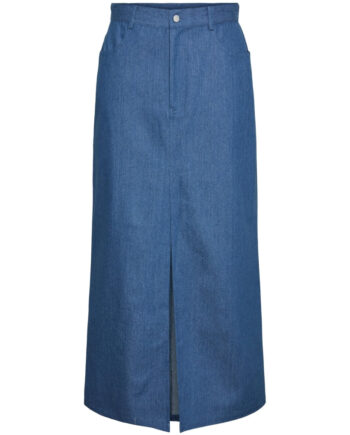 Pieces Dame Nederdel Pcasta Medium Blue Denim