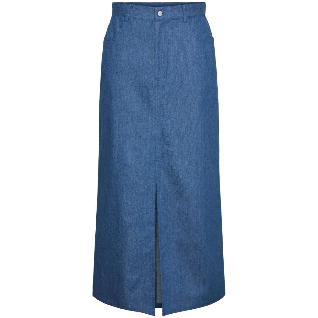 Pieces Dame Nederdel Pcasta Medium Blue Denim