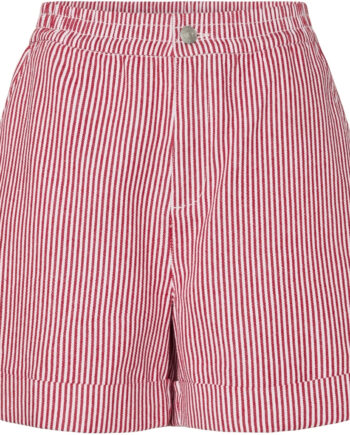 Pieces Dame Shorts Pcallo Salsa Cloud Dancer Stripes