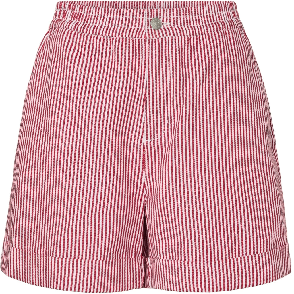Pieces Dame Shorts Pcallo Salsa Cloud Dancer Stripes