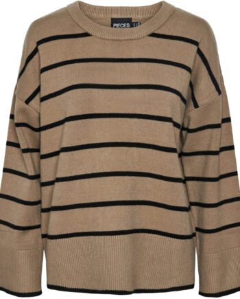 Pieces Dame Strik Pcmathilde Taupe Gray Black