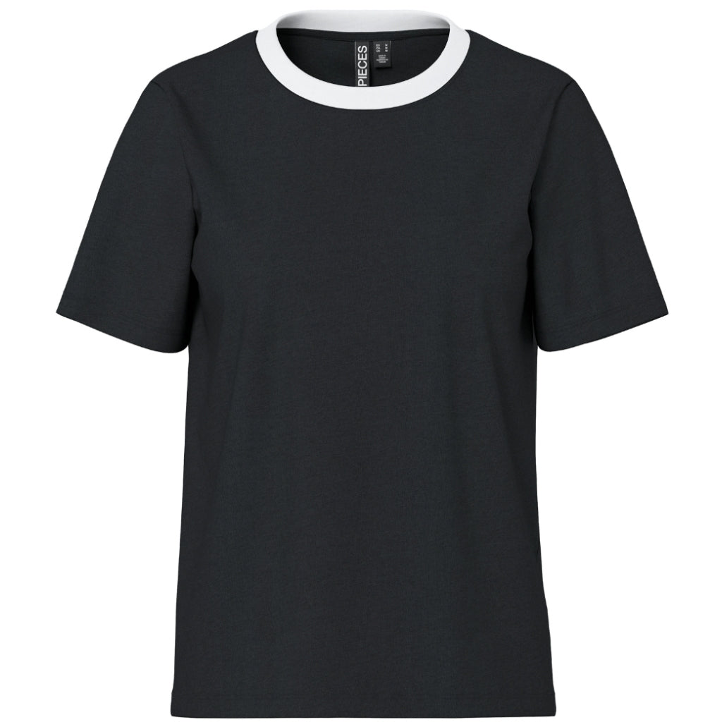 Pieces Dame -shirt Pcria Black Contrast White