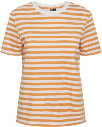 Pieces Dame Tee Pcria Tangerine Bright White