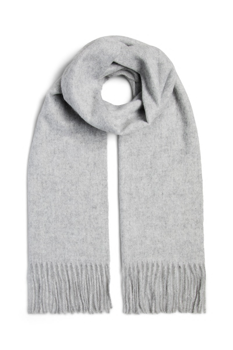 Pieces Halstørklæde Naya Long Scarf Light Grey Melange