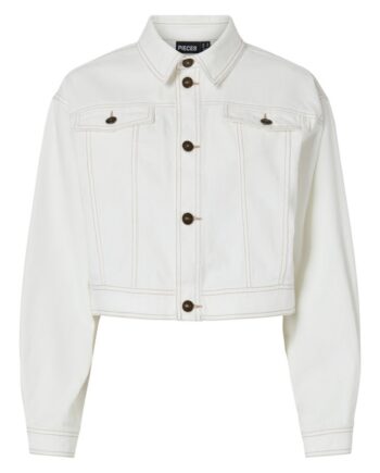 Pieces Jakke Fine Ls Denim Jacket Cloud Dancer