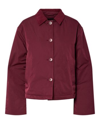Pieces Jakke Jorma Short Corduroy Jacket Tawny Port