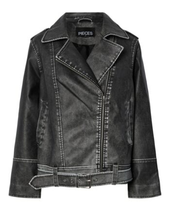 Pieces Jakke Josie Pu Biker Jacket Black