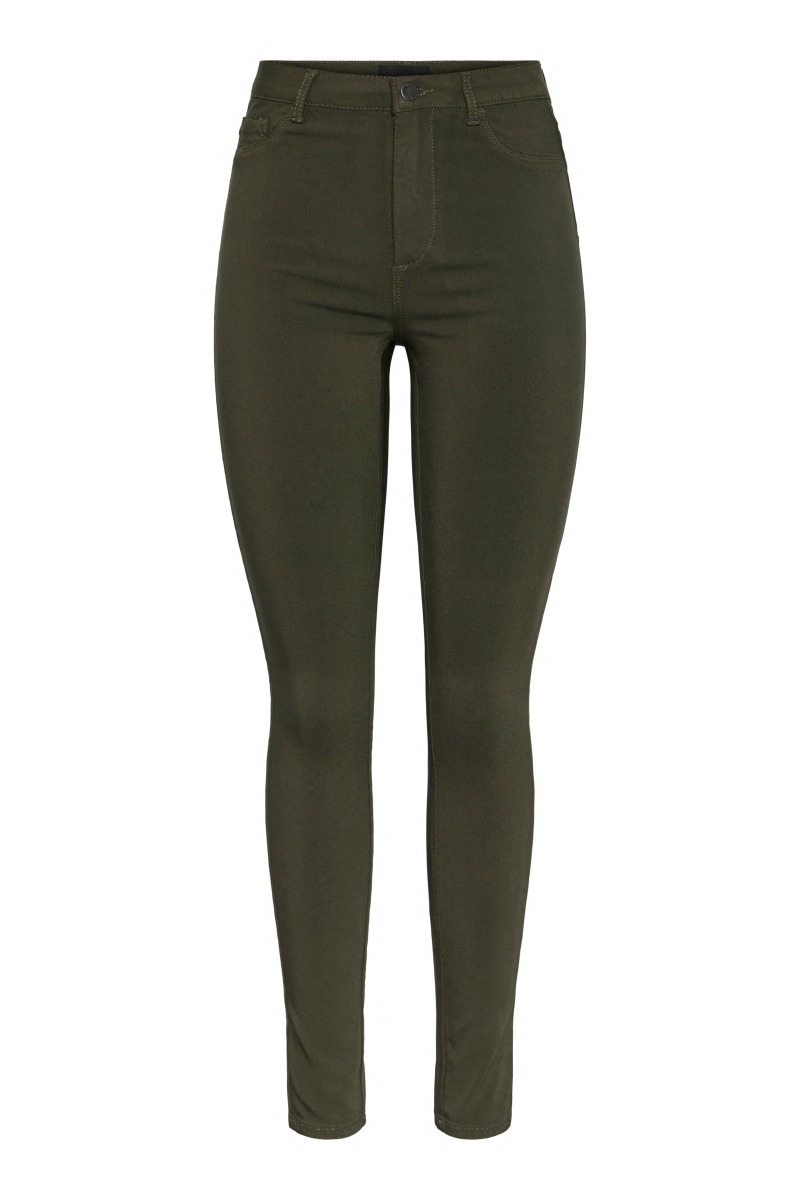Pieces Jeans High Skin Wear Jeggings Forest Night