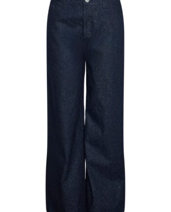 Pieces Jeans Pc Revin Hw Wide Foil Denim Jeans Dark Blue Denim