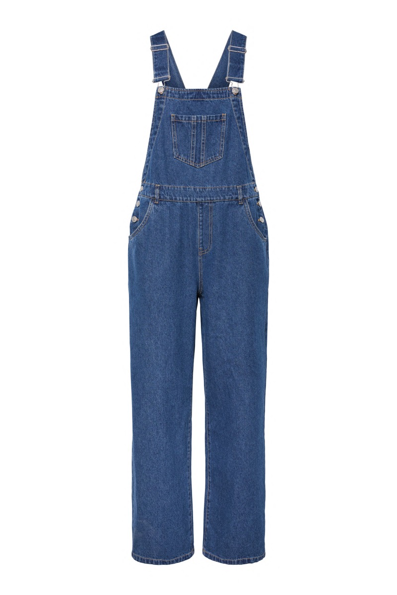 Pieces Jumpsuit Fenna Denim Dungaree Dark Blue Denim