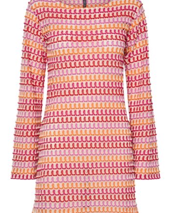 Pieces Kjole Danni Ls Short Crochet Dress Cloud Cream