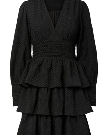 Pieces Kjole Monika Ls Shhort Dress Black  Levering Midt November