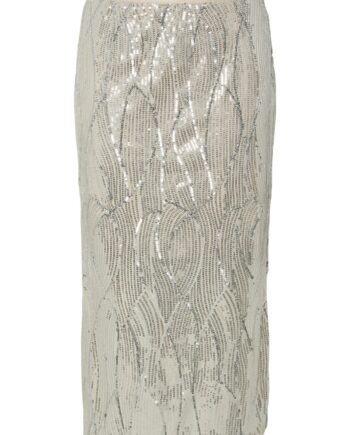 Pieces Nederdel Tasha Hw Midi Skirt Silver Gray