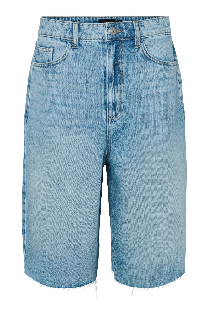 Pieces Shorts Tasha Mw Baggy Denim Shorts Light Blue Denim